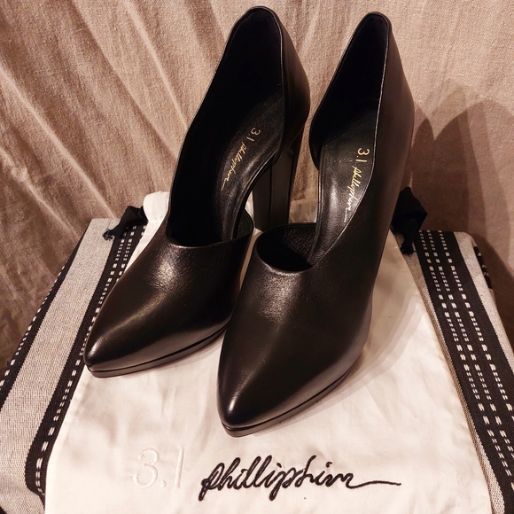 🔥Host Pick🔥3.1 Phillip Lim black leather stiletto platform pumps, EU40/9, EUC - Picture 9 of 14